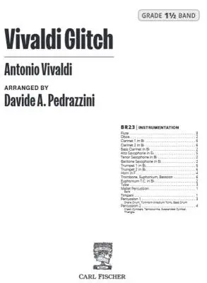 Vivaldi Glitch - Vivaldi/Pedrazzini - Concert Band - Gr. 1.5