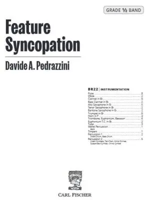 Feature Syncopation - Pedrazzini - Concert Band/Body Percussion - Gr. 0.5