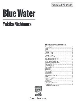 Blue Water - Nishimura - Concert Band - Gr. 3.5