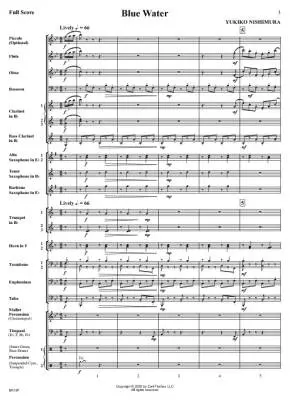Blue Water - Nishimura - Concert Band - Gr. 3.5