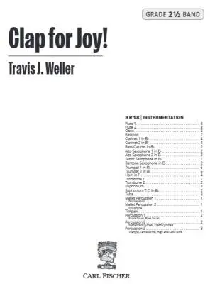 Clap for Joy! - Weller - Concert Band - Gr. 2.5