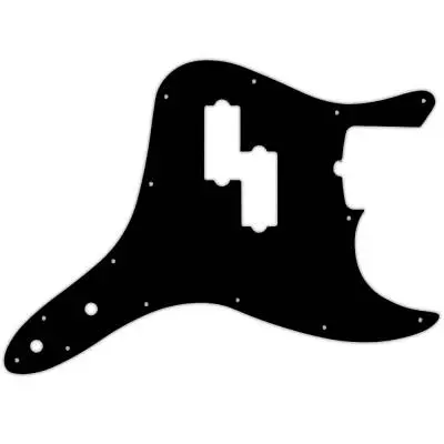 WD Music - Custom Pickguard for Fender 2011-Present Reverse Pickup Mark Hoppus Signature Bass - Black/White/Black