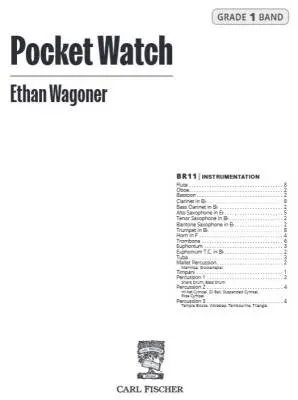 Pocket Watch - Wagoner - Concert Band - Gr. 1