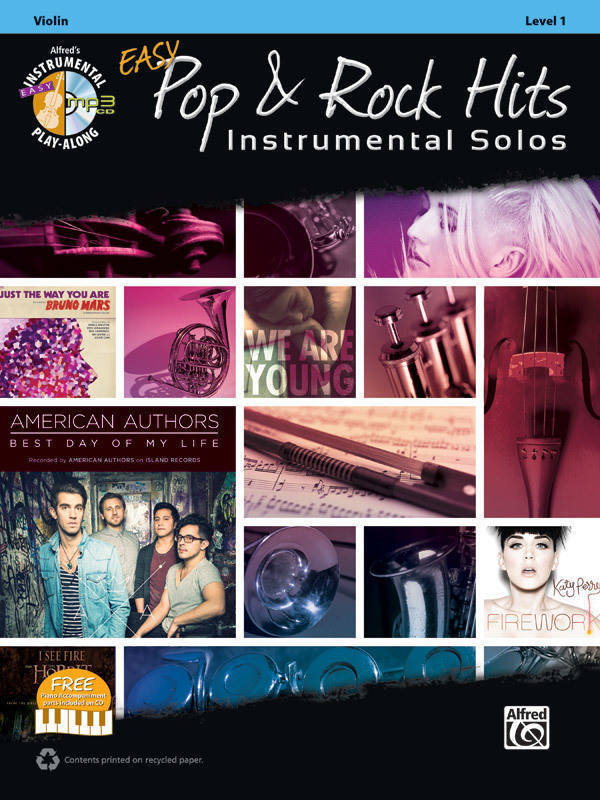 Easy Pop & Rock Hits Instrumental Solos - Violin - Book/CD