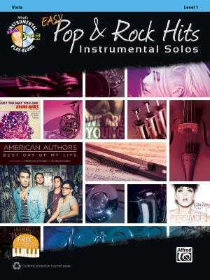 Alfred Publishing - Easy Pop & Rock Hits Instrumental Solos - Viola - Book/CD