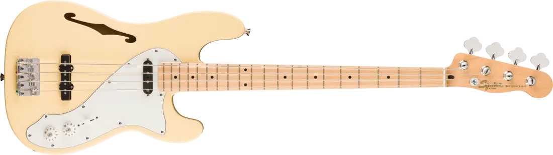 Paranormal Precision Bass Thinline SJ, Maple Fingerboard - Vintage White