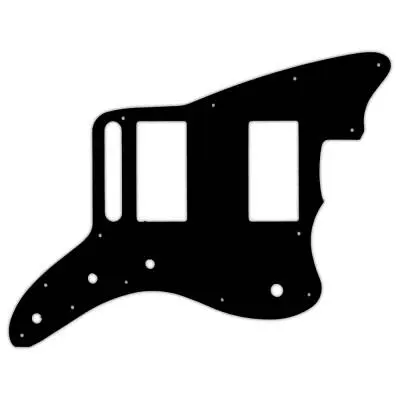 WD Music - Custom Pickguard for Fender Special Edition Blacktop Jazzmaster HH - Black/White/Black