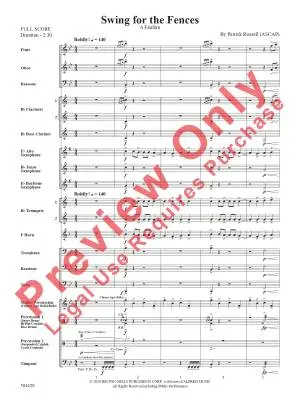 Swing for the Fences - Roszell - Concert Band - Gr. 2.5