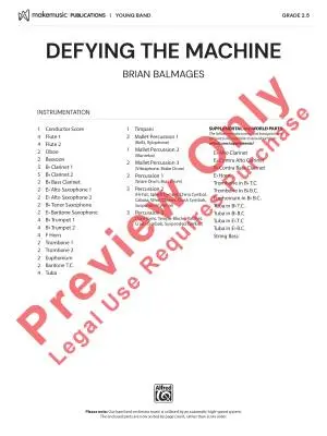 Defying the Machine - Balmages - Concert Band - Gr. 2.5