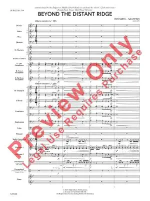 Beyond the Distant Ridge - Saucedo - Concert Band - Gr. 3.5