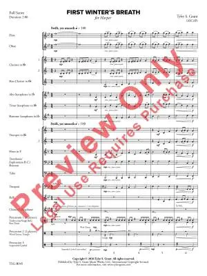 First Winter\'s Breath - Grant - Concert Band - Gr. 1