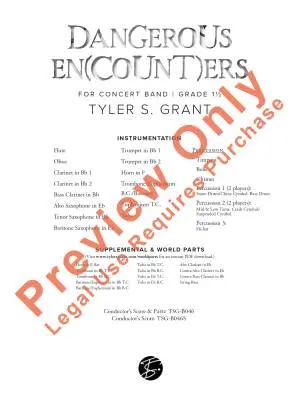 Dangerous En(count)ers - Grant - Concert Band - Gr. 1.5