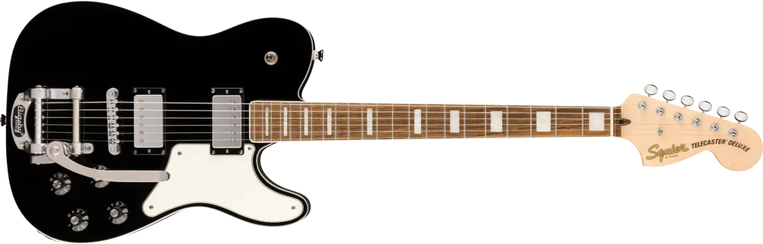 Paranormal Troublemaker Telecaster Deluxe Electric Guitar with Bigsby, Laurel Fingerboard - Black