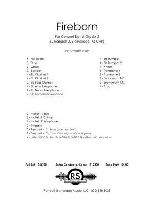 Fireborn - Standridge - Concert Band - Gr. 2