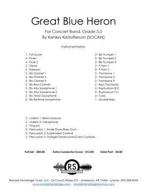Great Blue Heron - Kristofferson - Concert Band - Gr. 3.5