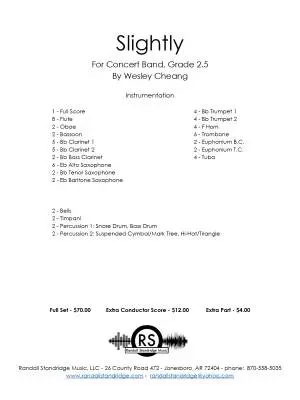 Slightly - Cheang - Concert Band - Gr. 2.5