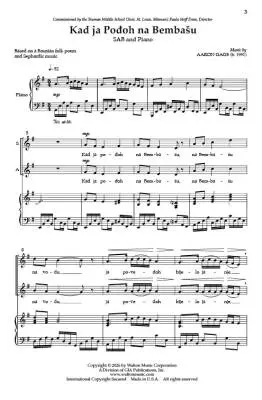 Kad ja Podoh na Bembasu - Gage - Choral Octavo - SAB Accompanied