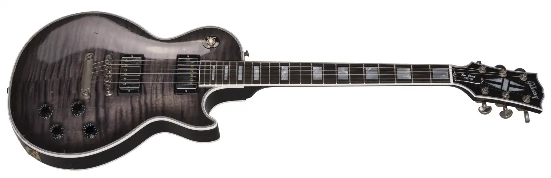 Murphy Lab Light Aged Les Paul Custom Figured Electric Guitar with Hardshell Case - Gun Metal Burst