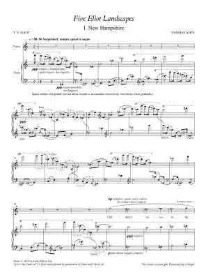 Five Eliot Landscapes - Ades - Soprano Voice/Piano - Book