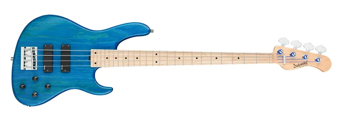 MetroLine 24-Fret Modern 4-String Bass, Maple Fingerboard - Ocean Blue