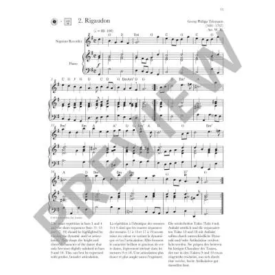 Baroque Recorder Anthology, Volume 2 - Soprano Recorder/Piano - Book/Audio Online