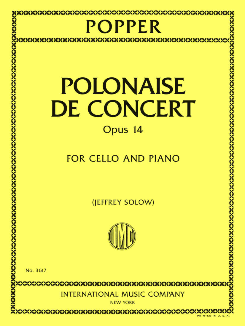 Polonaise de Concert, Op. 14 - Popper - Cello/Piano - Sheet