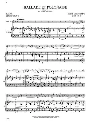 Ballade et Polonaise, Op. 38 - Vieuxtemps - Violin/Piano - Sheet