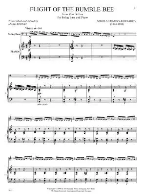 Flight of the Bumble-Bee - Rimsky-Korsakov - Double Bass/Piano - Sheet
