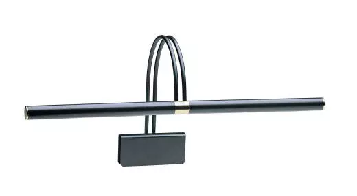Grand Piano Lamp - 22 inch Clip-on, Black with Brass Accents