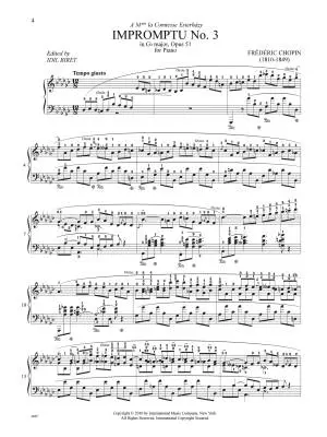 Impromptu No. 3, Op. 51 and Fantaisie-Impromptu, Op. 66 - Chopin - Piano - Book