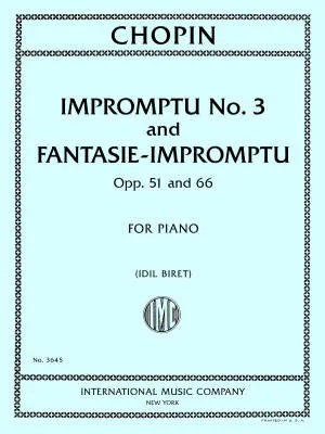 International Music Company - Impromptu No. 3, Op. 51 and Fantaisie-Impromptu, Op. 66 - Chopin - Piano - Book
