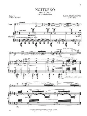 Notturno and Tarantella, Op. 28, Nos. 1 and 2 - Szymanowski - Violin/Piano - Sheet