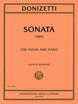 International Music Company - Sonata (1819) - Donizetti - Violin/Piano - Book