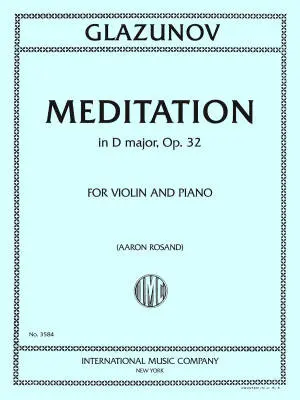 International Music Company - Meditation in D major, Op. 32 - Glazunov - Violin/Piano - Sheet