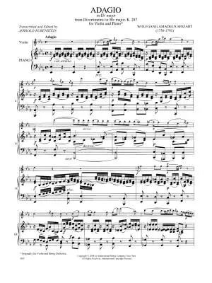 Adagio in E flat major, K. 287 - Mozart - Violin/Piano - Sheet