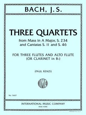 International Music Company - Three Quartets and Cantatas S. 11 and S. 46 - Bach - Woodwind Ensemble