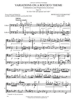 Variations on a Rococo Theme, Op. 33 - Tchaikovsky - Cello Duet - Book
