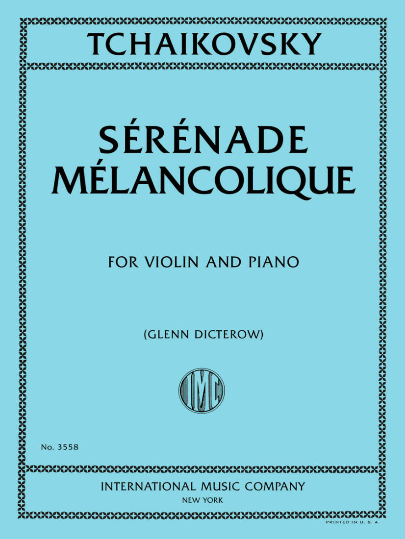 Serenade Melancolique, Op. 26 - Tchaikovsky - Violin/Piano - Sheet