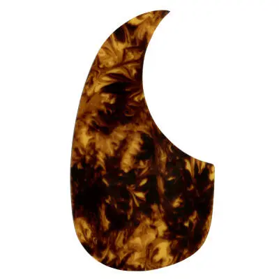 WD Music - Custom Pickguard for Acoustic Guitars with Martin Style Tear-Drop Pickguard - Light Marble (Left Handed)