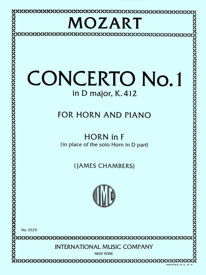 Concerto No. 1 in D Major, K. 412 - Mozart - F Horn Part