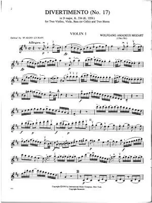 Divertimento No. 17 in D major, K. 334 - Mozart - Chamber Ensemble