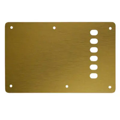 WD Music - Vintage Style Backplate for Fender Stratocaster - Simulated Brushed Gold