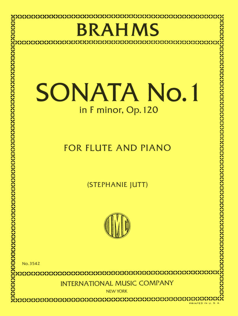 Sonata in F Minor, Op. 120, No. 1 - Brahms - Flute/Piano - Book
