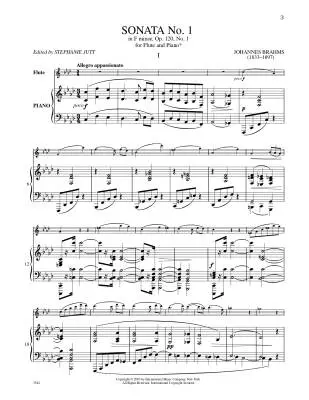 Sonata in F Minor, Op. 120, No. 1 - Brahms - Flute/Piano - Book