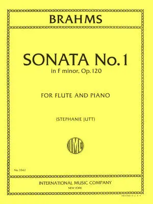 International Music Company - Sonata in F Minor, Op. 120, No. 1 - Brahms - Flute/Piano - Book