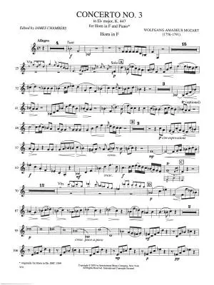 Concerto No. 3 in Eb Major, K.447 - Mozart - F Horn Part