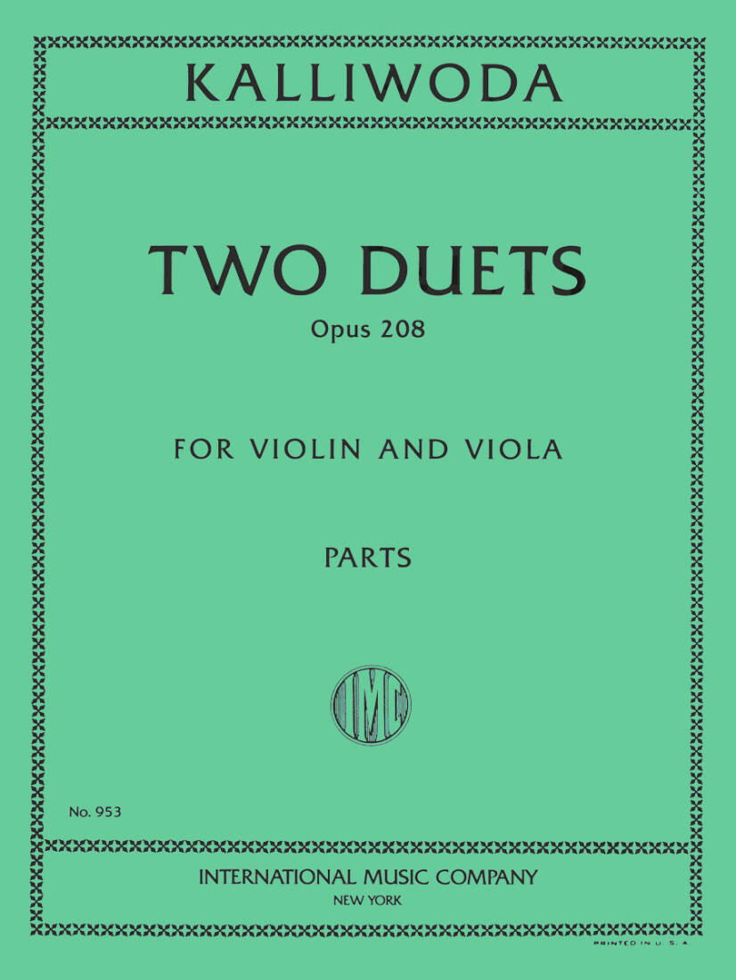 Two Duets, Op. 208 - Kalliwoda - Violin/Viola