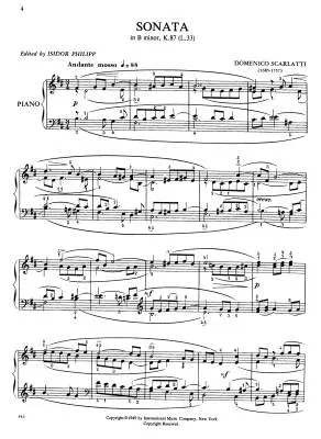 Six Selected Sonatas - Scarlatti - Piano - Book