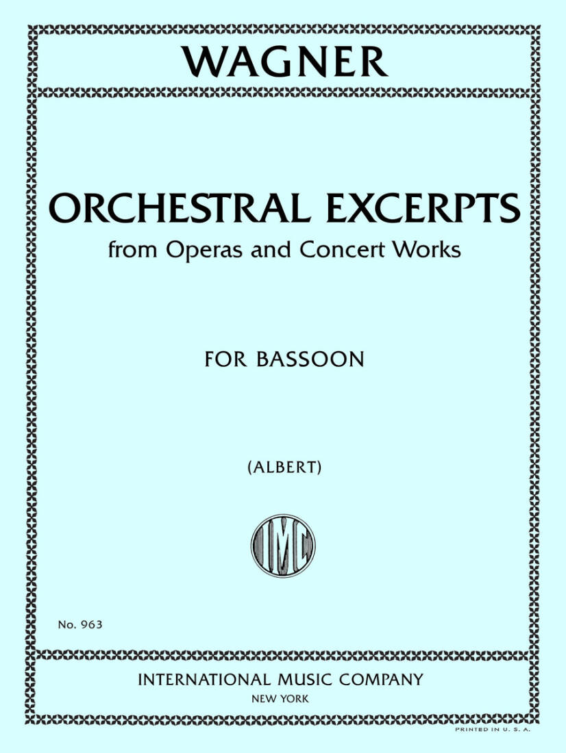 Orchestral Excerpts - Wagner  - Bassoon - Book