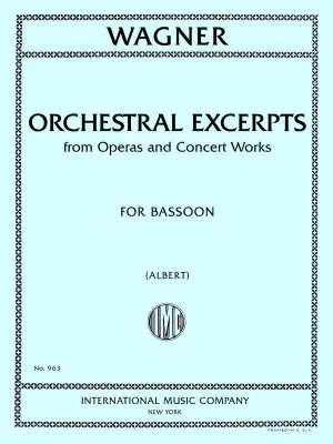 International Music Company - Orchestral Excerpts - Wagner  - Bassoon - Book